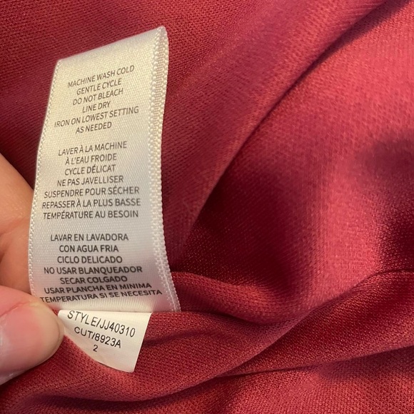 Julia Jordan Womens 10 Satin Romantic Floral Red Modest Cocktail Midi Dress - Picture 6 of 6